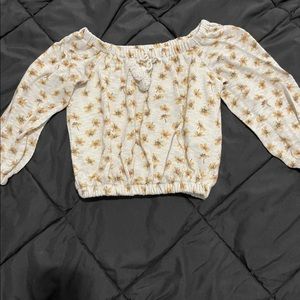 Girls Long sleeve crop top